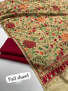 Marina Plain Suit with 2.75 Yard Woolen Shawl