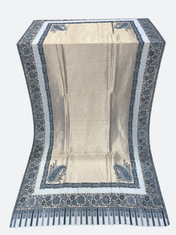 Traditional Kashmiri moonlight 3d kani Border - 06 - Tajmehalhandicrafts