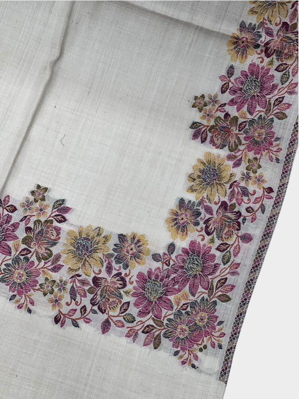 3d kani woolen Border shawl - 06 - Tajmehalhandicrafts