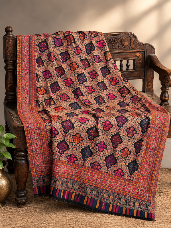 Pure Wool Bahaar Kani Kashmiri Shawl for Women