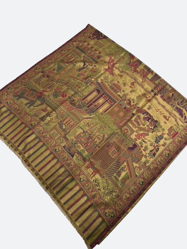 Pashmina kani shawls - 02 - Tajmehalhandicrafts