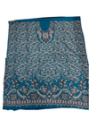 3-Piece Kani Woolen unstitched Suit - Teal - Tajmehalhandicrafts
