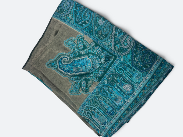 Premium Kani Moonlight Shawl – Kashmiri Pashmina Luxury - Tajmehalhandicrafts