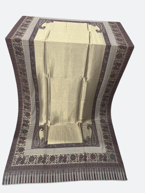 Traditional Kashmiri moonlight 3d kani Border - 02 - Tajmehalhandicrafts