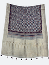 Festive Ajrakh Dola Silk Dupatta – Hand Block Print & Zari - Tajmehalhandicrafts