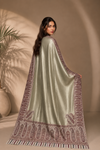 Moonlight Kani Border Shawl – Traditional Kashmiri Design