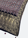Ajrakh Print Dola Silk Dupatta online - Tajmehalhandicrafts