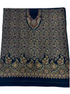 3-Piece Kani Woolen unstitched suit - Black - Tajmehalhandicrafts