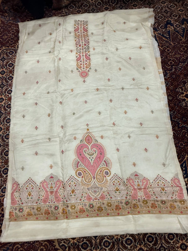 Off-white Maharani unstitched suit