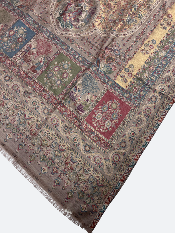 Pashmina kani shawls - 01 - Tajmehalhandicrafts