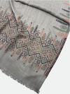 Woolen Swati Cross-Stitch Border Shawl - 02 - Tajmehalhandicrafts