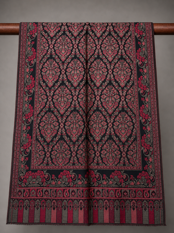 Kani woven stole pakistan - Tajmehalhandicrafts