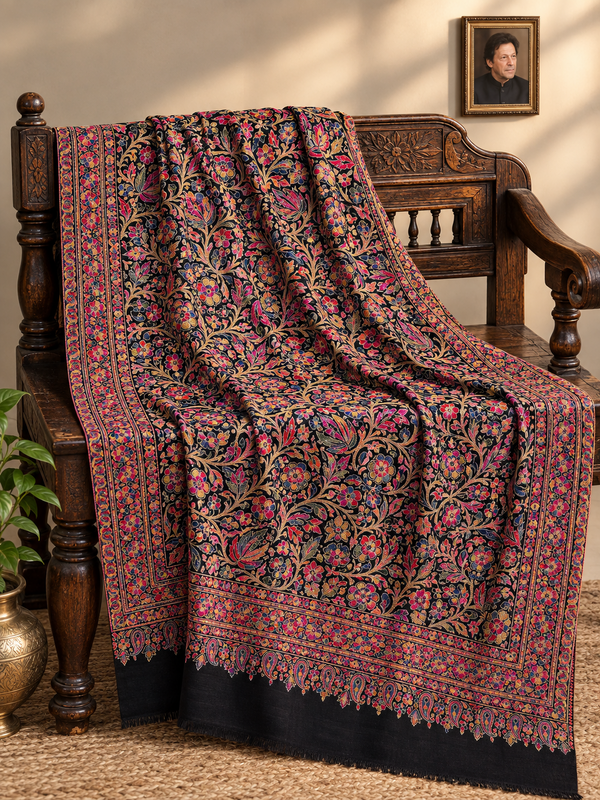 Women's Bahaar Kani Wool Kashmiri Shawl