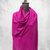 Pink Pure Pashmina Shawl – Maroon Hand Embroidery | 2.75 Yards