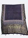 AJRAKH PRINT DOLA SILK ZARI WEAVING DUPATTA - Taj Mehal handicrafts - Tajmehalhandicrafts