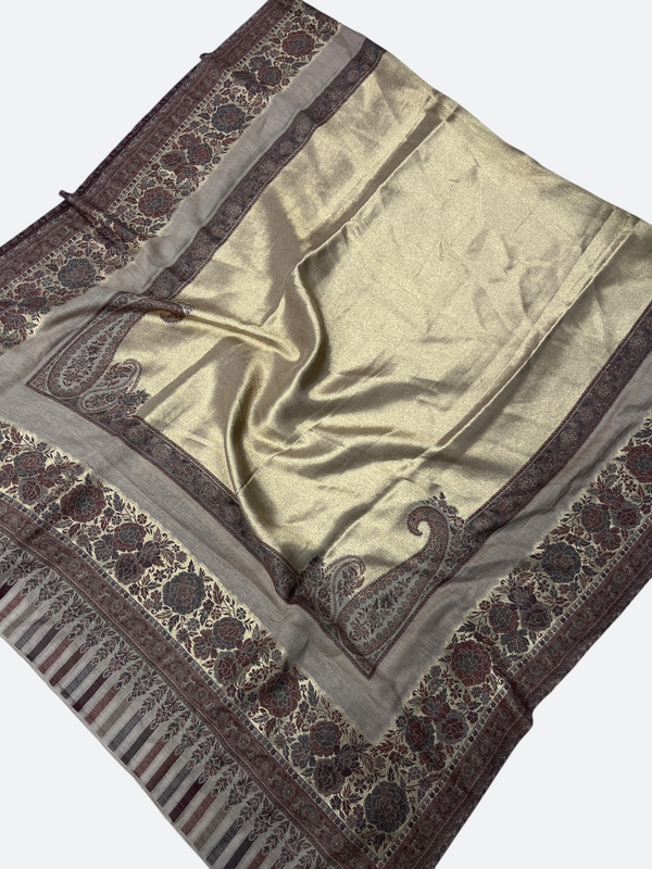 Traditional Kashmiri moonlight 3d kani Border - 02 - Tajmehalhandicrafts
