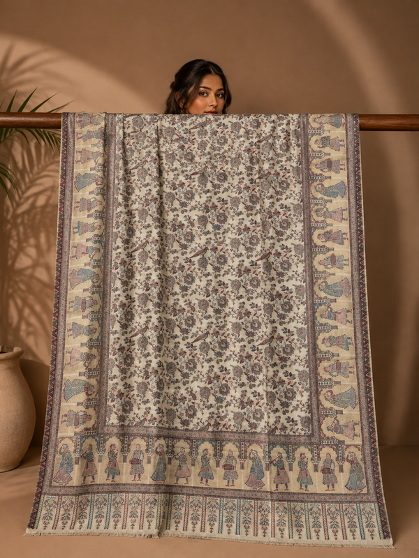 Pashmina kani shawls - 09 - Tajmehalhandicrafts