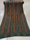 Stripe Monalisa Kani Woolen Shawl – Green & Rust