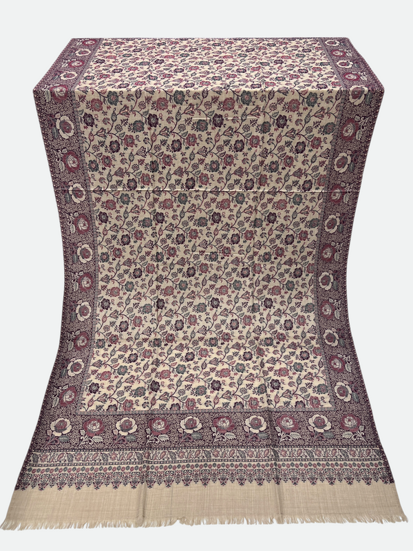 Full kani woolen Shawl - 04 - Tajmehalhandicrafts