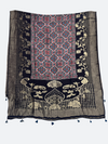 AJRAKH PRINT DOLA SILK ZARI WEAVING DUPATTA -Taj Mehal handicrafts (Copy 14) - Tajmehalhandicrafts