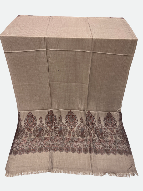 Kani Woolen Pula Border Shawl -03 - Tajmehalhandicrafts