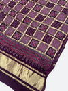 Beautiful Ajrakh Gajji Silk Dupatta – Sindhi Traditional Design - Tajmehalhandicrafts