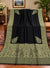 Black and olive green Moonlight Kani border shawl 40 by 80 inches paisley pallu Taj Mehal Handicrafts Islamabad