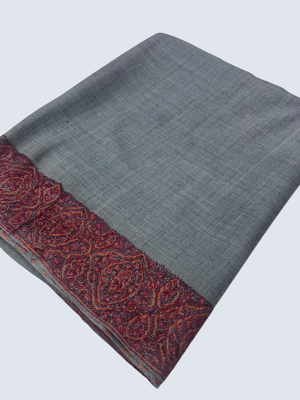 Handcrafted Elegance: Wool Pashmina Border Shawl for Ultimate Warmth and Style - Tajmehalhandicrafts