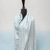 Ivory & Turquoise Sozni Jaal Pashmina Shawl – Hand Embroidered tajmehalhandicrafts