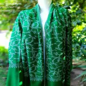 Green colour with Sozni Allover Designer Jaal