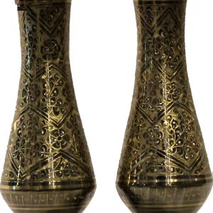 Handmade Brass Vase 10″ Pair
