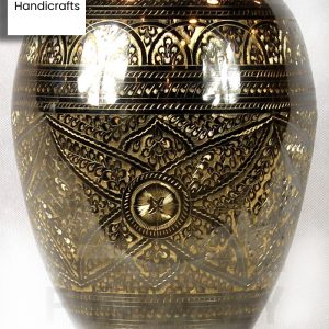 Hand Made Decorative Brass Vase Heavy 14″