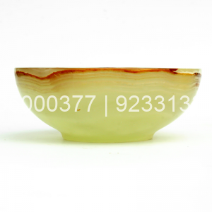 6″ Beautifully handcrafted Multi green Onyx Serving Bowl