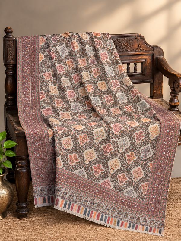 Kani pashmina shawl - Tajmehalhandicrafts