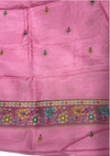 Pink with brown Maharani Unstitched Suits