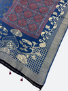 Crafted Heritage Ajrakh Dupatta – Premium Dola Silk - Tajmehalhandicrafts