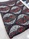 Black Fine Aari Work Paisley Shawl – 2.75 Yards | Taj Mehal Handicrafts