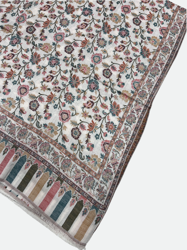 Full kani woolen Shawl - 02 - Tajmehalhandicrafts