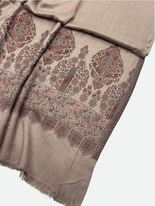Kani Woolen Pula Border Shawl -03 - Tajmehalhandicrafts