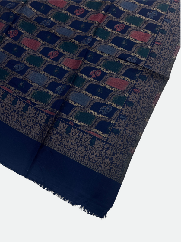 Leheriya Design Wool Kani with Moonlight Shawl - 01 - Tajmehalhandicrafts