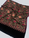 Exquisite Kashmiri Wool Shawl with Aari Embroidery - Luxurious Multicolor Design - Tajmehalhandicrafts