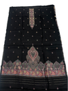 Black Maharani Unstitched Suit with Paisley Detailing