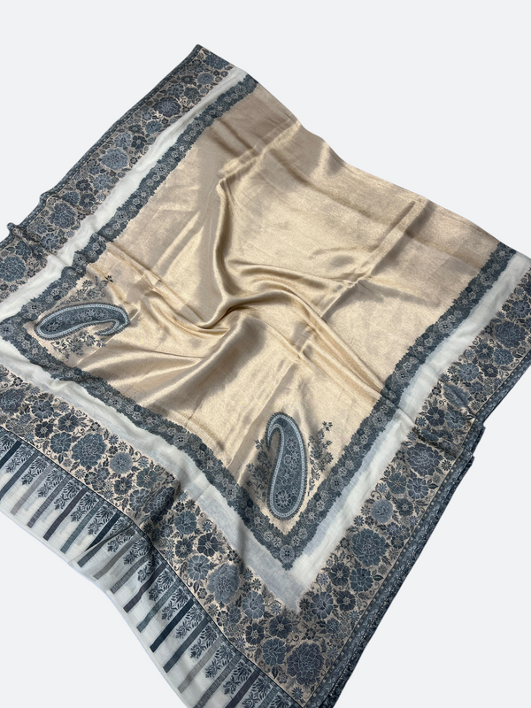 Traditional Kashmiri moonlight 3d kani Border - 06 - Tajmehalhandicrafts