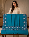Chinar Leaf sozni Handmade Work Border Shawl