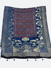 Crafted Heritage Ajrakh Dupatta – Premium Dola Silk - Tajmehalhandicrafts