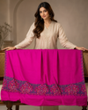 Pure Pashmina Hand-Embroidered Sozni Border Shawl