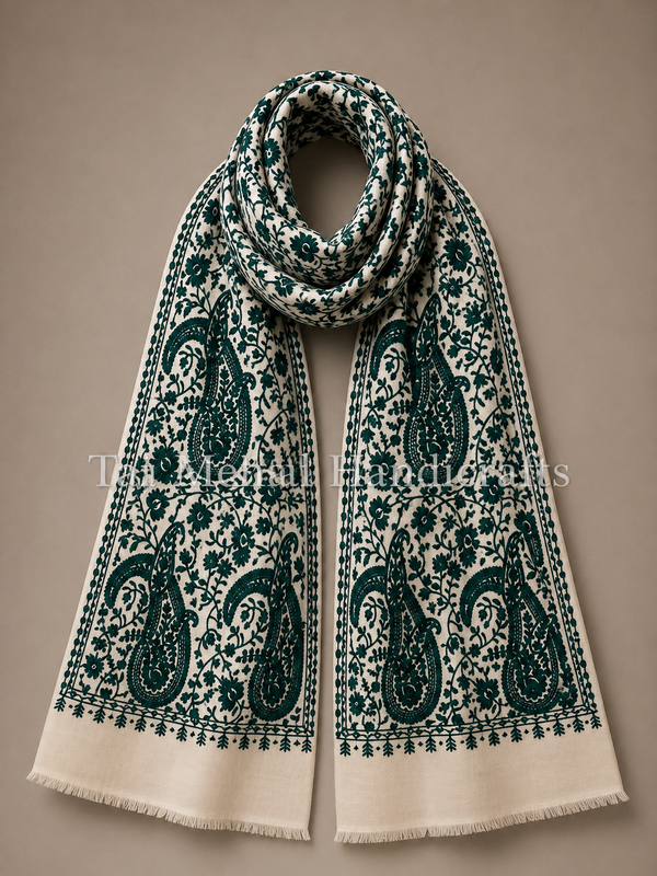 Aari Embroidered Wool Stoles – Timeless Elegance for Every Occasion