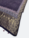 AJRAKH PRINT DOLA SILK ZARI WEAVING DUPATTA - Taj Mehal handicrafts - Tajmehalhandicrafts