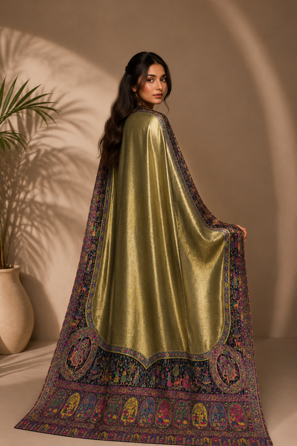 Reversible Moonlight Pashmina Kani Shawl