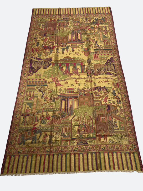 Pashmina kani shawls - 02 - Tajmehalhandicrafts
